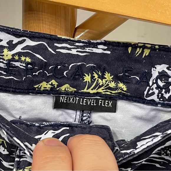 AMERICAN EAGLE OUTFITTERS - SALE! Mens Size 42, Hawaiian, Flat Front Shorts - Picture 6 of 11